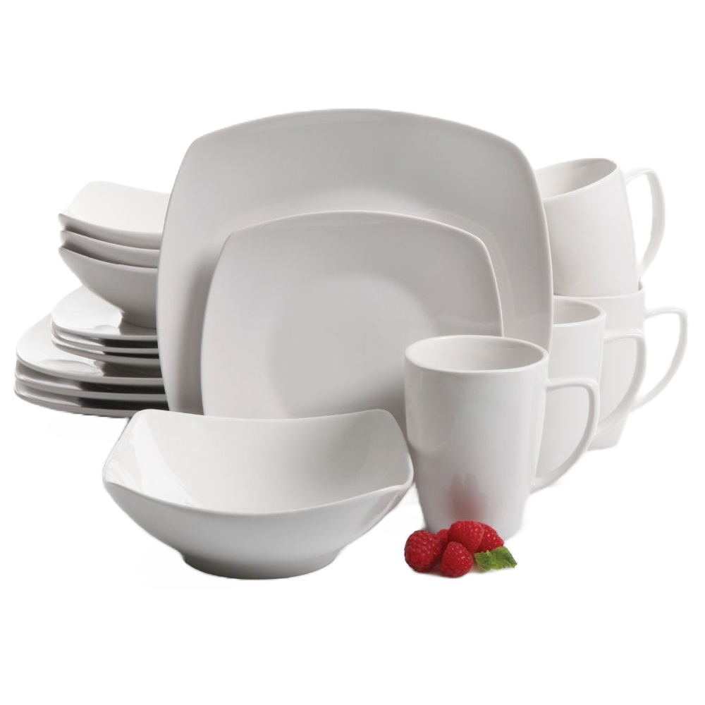 Set de vajillas Gibson Zen Buffetware Porcelana Blanco 16 piezas