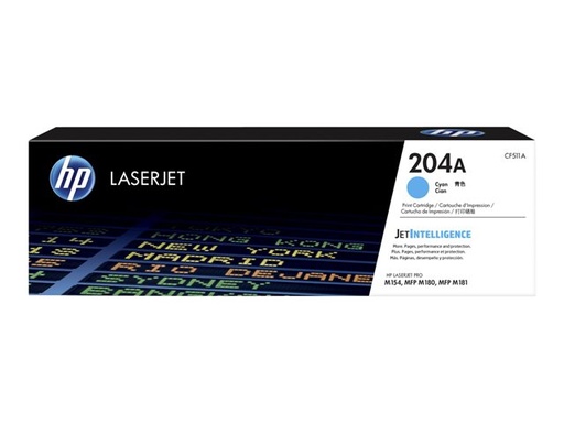 Cartucho de Tóner Cian HP LaserJet 204A CF511A