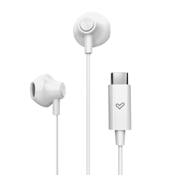Audífonos Energy Alámbricos EasyPods Tipo C, Color Blanco