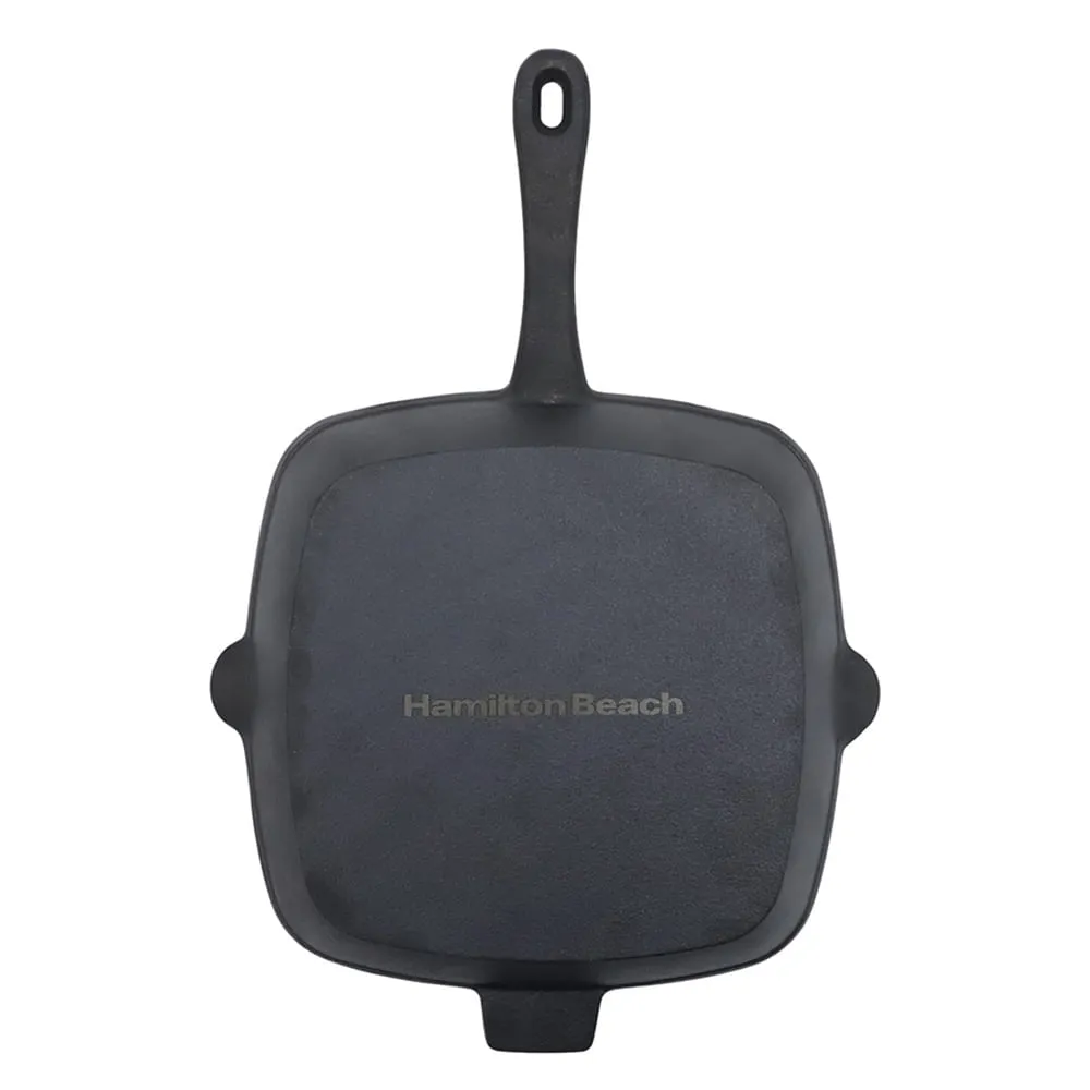 Sartén grill Hamilton beach cuadrada de hierro fundido 25 cm
