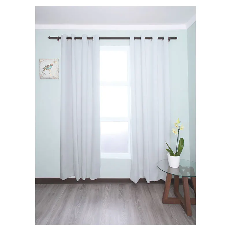 Cortina blackout liso gris 229 x 137 cm