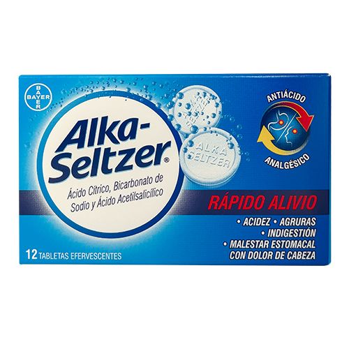 ALKA SELTZER X 12 TABS EFERVESENTES