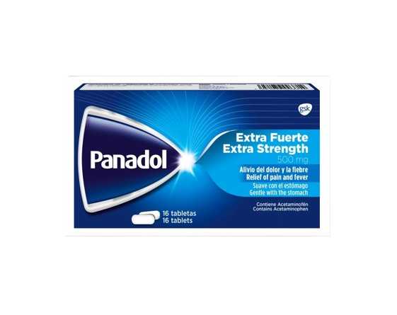 Panadol Extra-Fuerte 500mg x16 tabletas recubierta