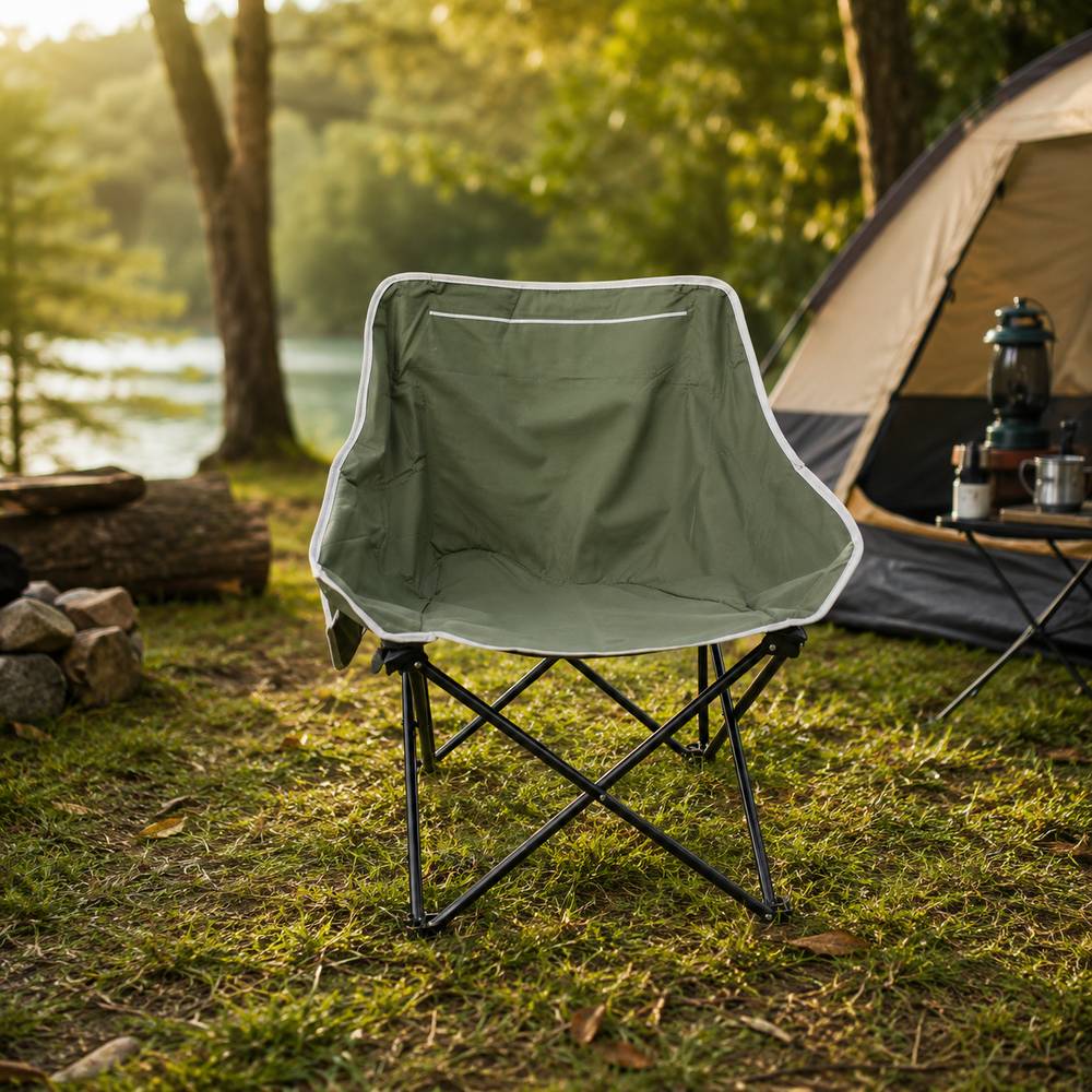 Silla para camping de poliester 40x40x44 cm verde