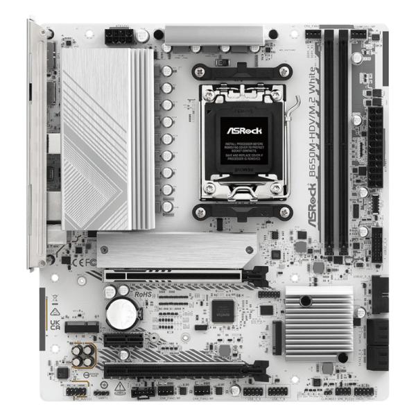 Tarjeta Madre Asrock B650M-HDV/M.2 White AM5 Micro-ATX DDR5 – Blanco