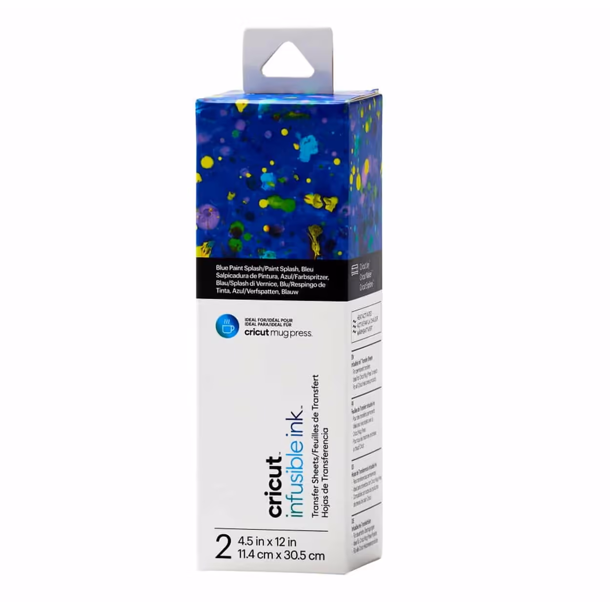 CRICUT HOJA DE TRANSFERENCIA INFUSUBLE INK – BLUE PAINT SPLASH – 2 HOJAS