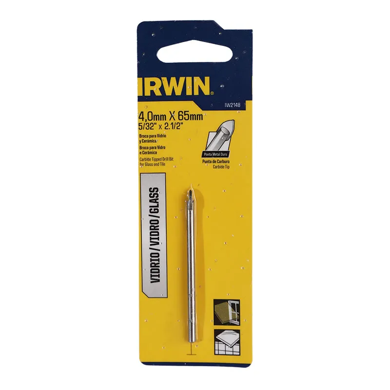 Broca para vidrio carburo de tungsteno 3 mm 1/8" Irwin