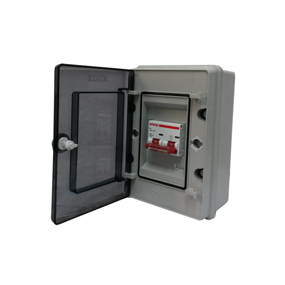 Breaker caja grande para intemperie sobreponer 100ax2p steck