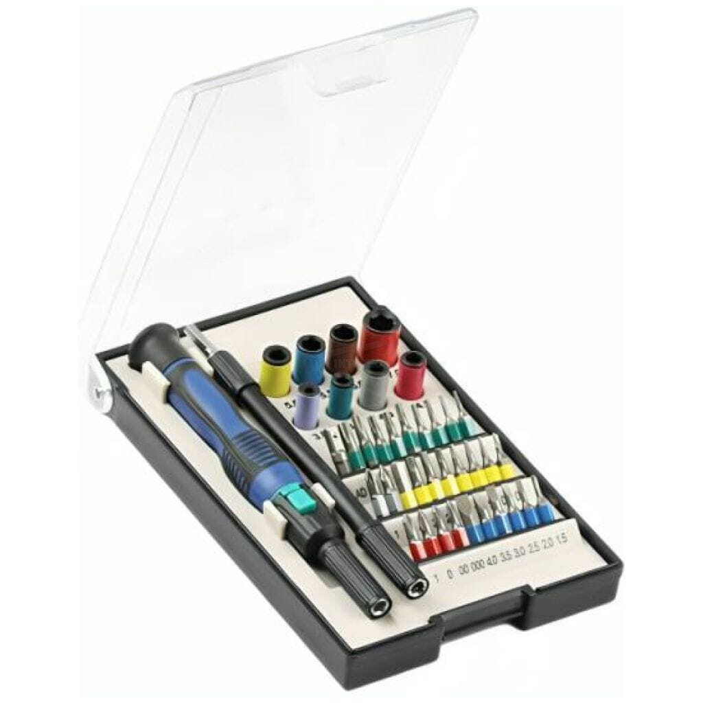 KIT HERRAMIENTA DESTORNILLADORES SPROTEK – 40 PIEZAS
