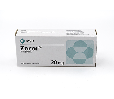 ZOCOR 20MG CAJA CON 10 TABLETAS