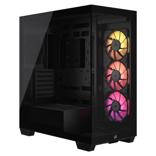 CASE CORSAIR 3500X ARGB MID TOWER VENTILADORES 3 DE 120MM CON VIDRIO LATERAL Y FRONTAL CC-9011278-WW NEGRO