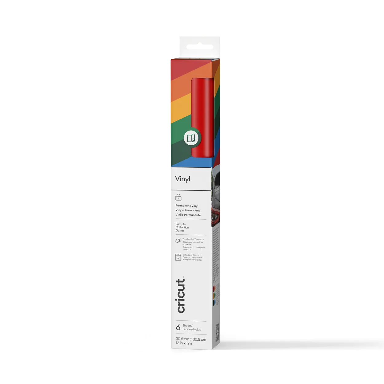 CRICUT VINIL ROLLO PREMIUM – PERMANENTE – 12 X 12- 6 HOJAS