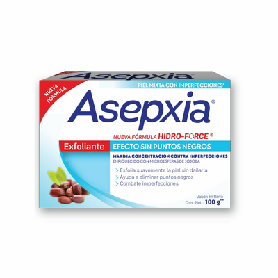 Asepxia Jabon Exfoliante sin puntos negros 100g