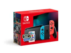 Bundle Consola Nintendo Switch V2 Neon + Super Mario Bros Wonde