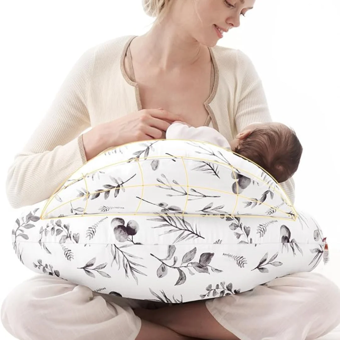 Momcozy almohada de lactancia – Hojas gris