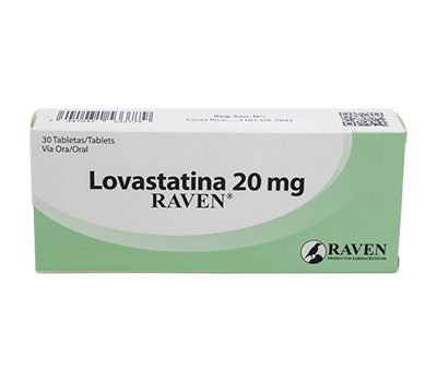 LOVASTATINA RAVEN TABLETAS 20MG X 30