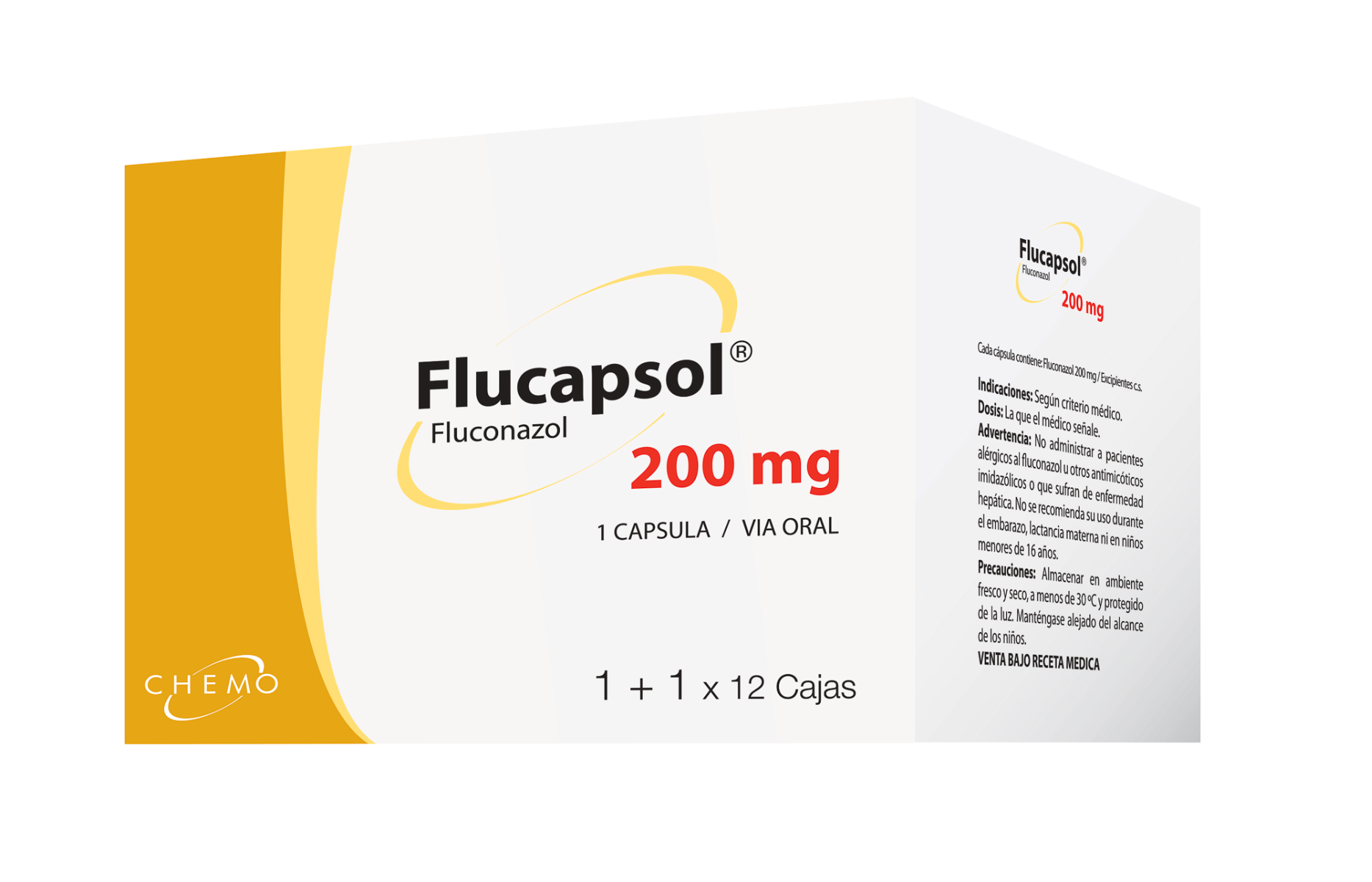 FLUCAPSOL 200 MG 1+1 X 12 CAJAS CHEMO