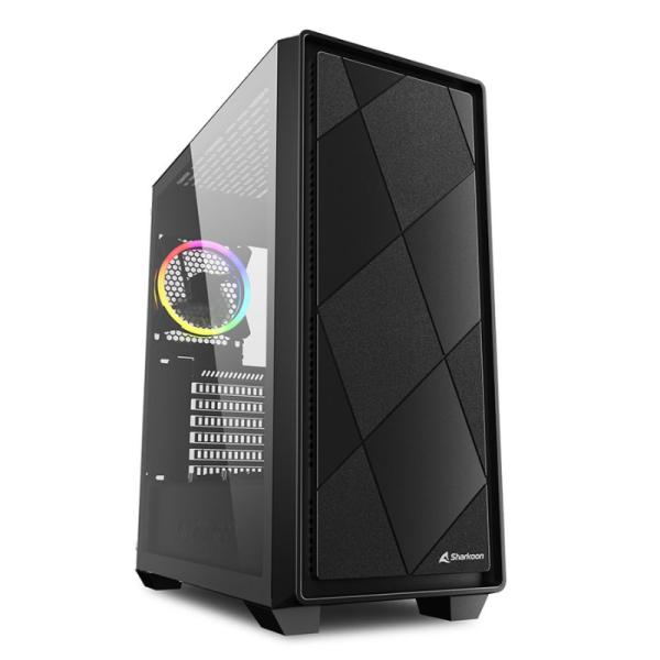 Case Sharkoon Gaming RGB Mid Tower VS8 Ventiladores 3 de 120MM con Vidrio Lateral – Negro