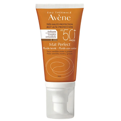 Avene, Mat Perfect, fluido con color, SPF 50, 50 ml