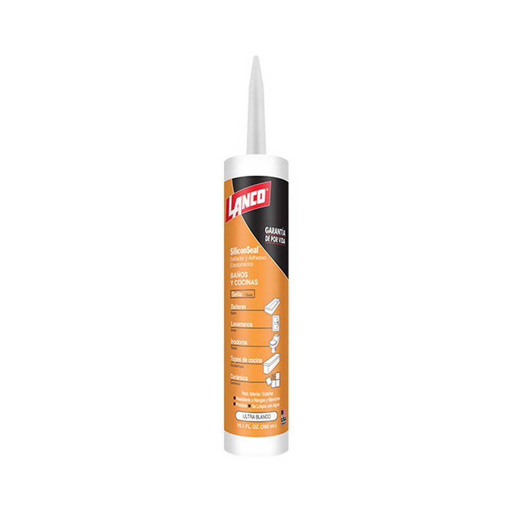 Sellador baños y cocinas 300 ml (10.1 oz) blanco siliconseal lanco