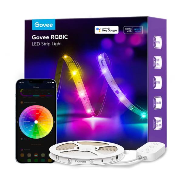 Cable de luces govee rgbic basic WiFi Bluetooth LED strip lights H618A1D1