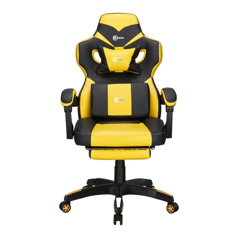 Silla gaming RadioShack Cuero PVC Amarillo y Negro 2606063