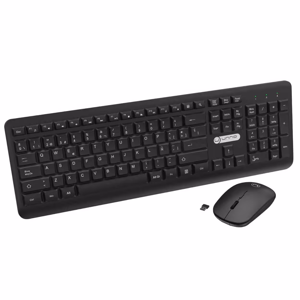 TECLADO Y MOUSE UNNO KLASS – INALAMBRICO – ESPAÑOL