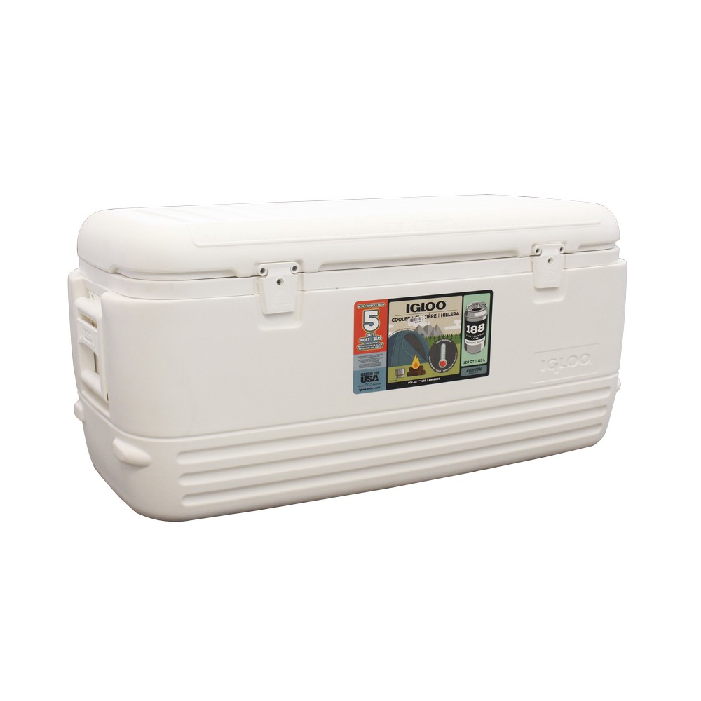 Hielera 120 qt blanca polar