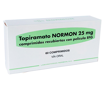 TOPIRAMATO NORMON 25 MG 60 COMPRIMIDOS RECUBIERTOS CON PELÍCULA EFG