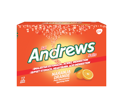 Sal Andrews naranja x12 sobres polvo efervescentes
