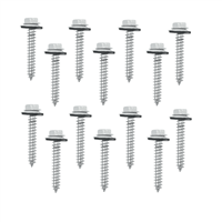 Tornillo Techo Punta Corriente Blanco 1/4 X 2" 12 Unidades