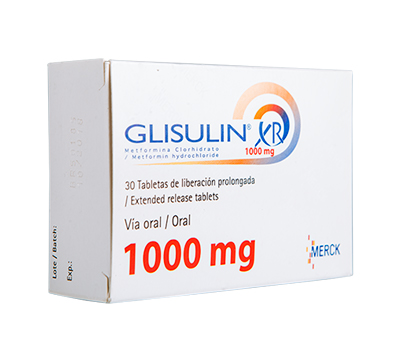 GLISULIN XR 1000 MG TABLETAS VIA ORAL
