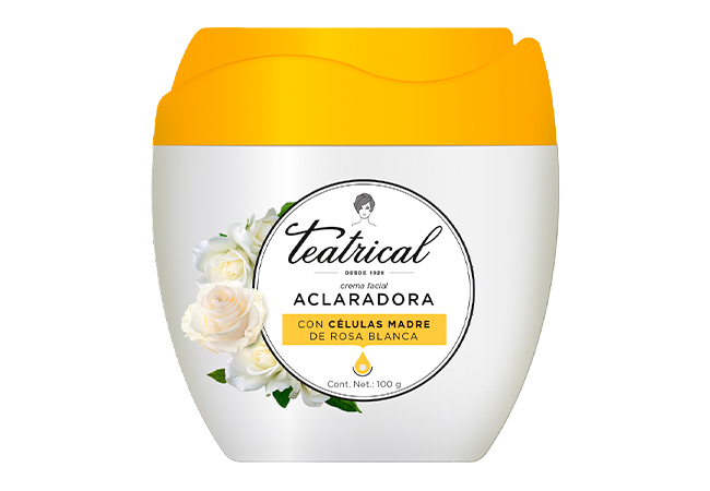 Teatrical Crema Facial Aclaradora Células Madre de Rosa Blanca 100 g