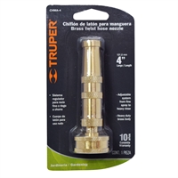 Piton Bronce Manguera 4" Chorro Ajustable Truper