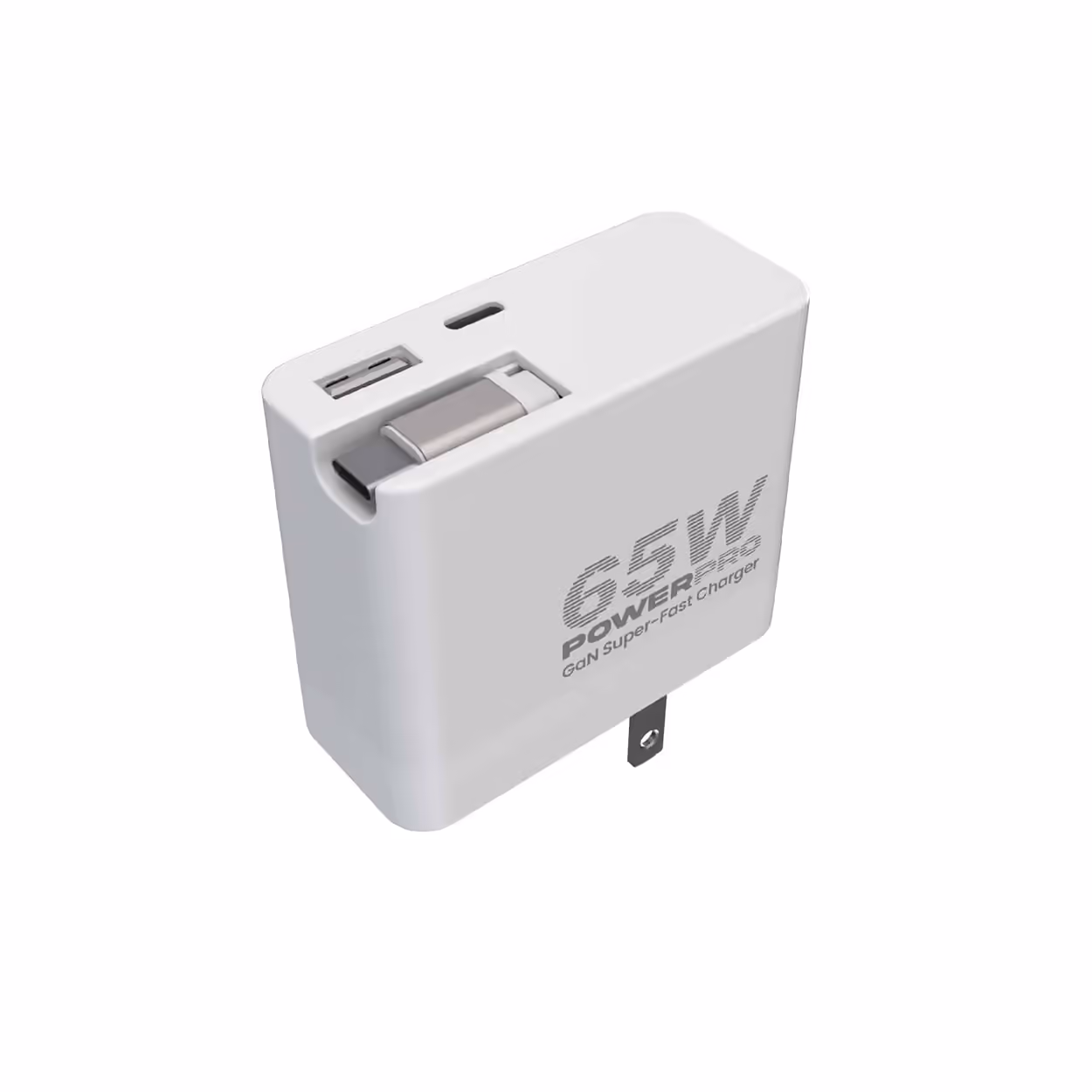 CARGADOR DE PARED UNNO POWERPRO – RETRACTIL – 65W
