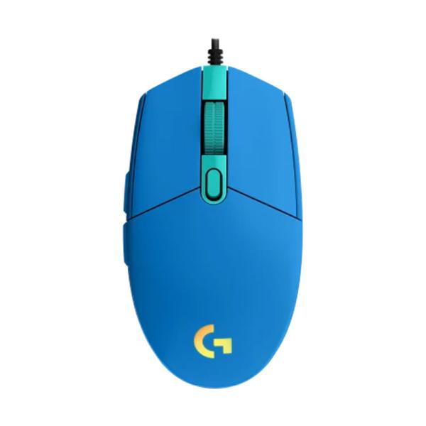 Mouse Logitech Gaming RGB G203 Lightsync 8000 DPI Alámbrico USB – Azul