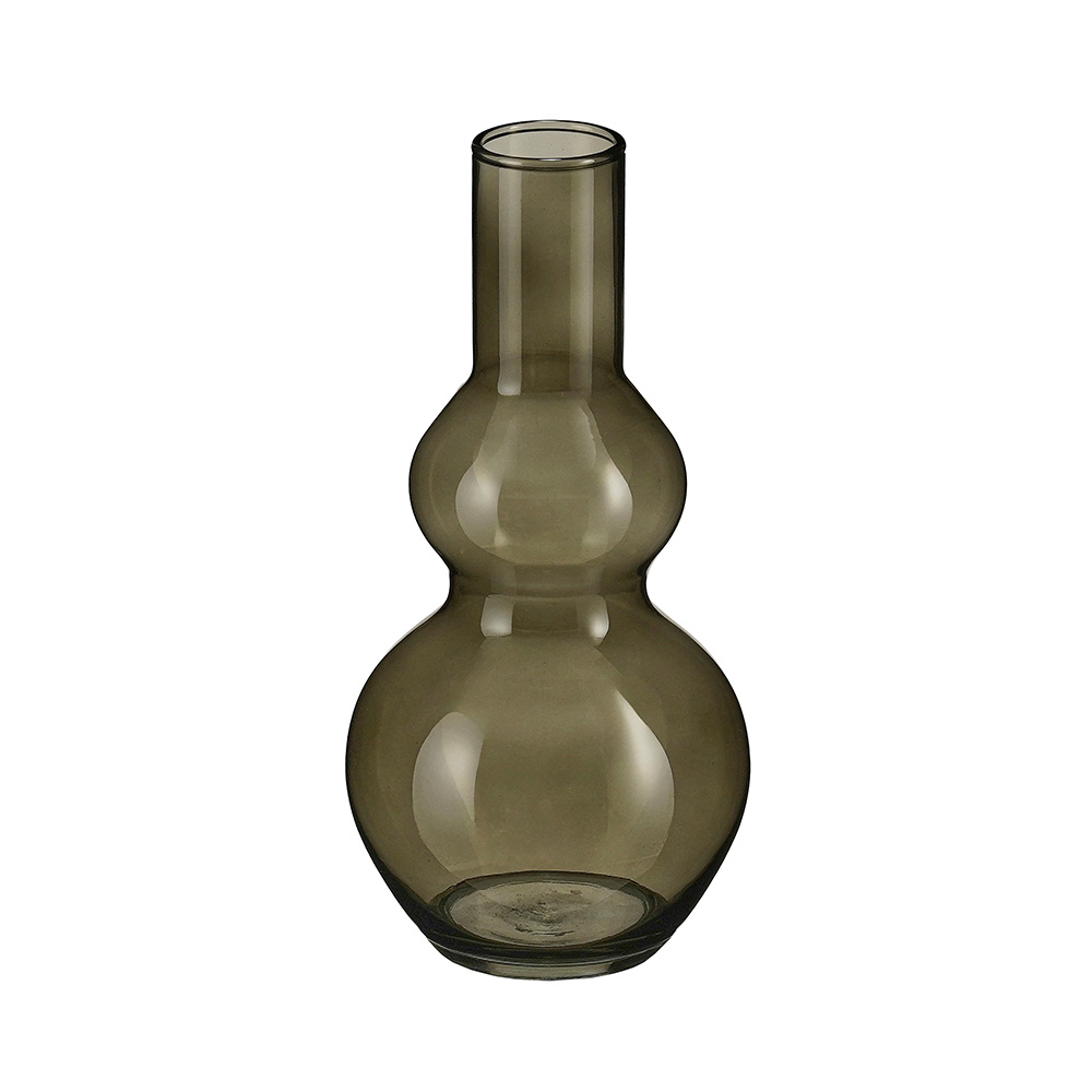 Florero decorativo de vidrio 28 cm civita negro