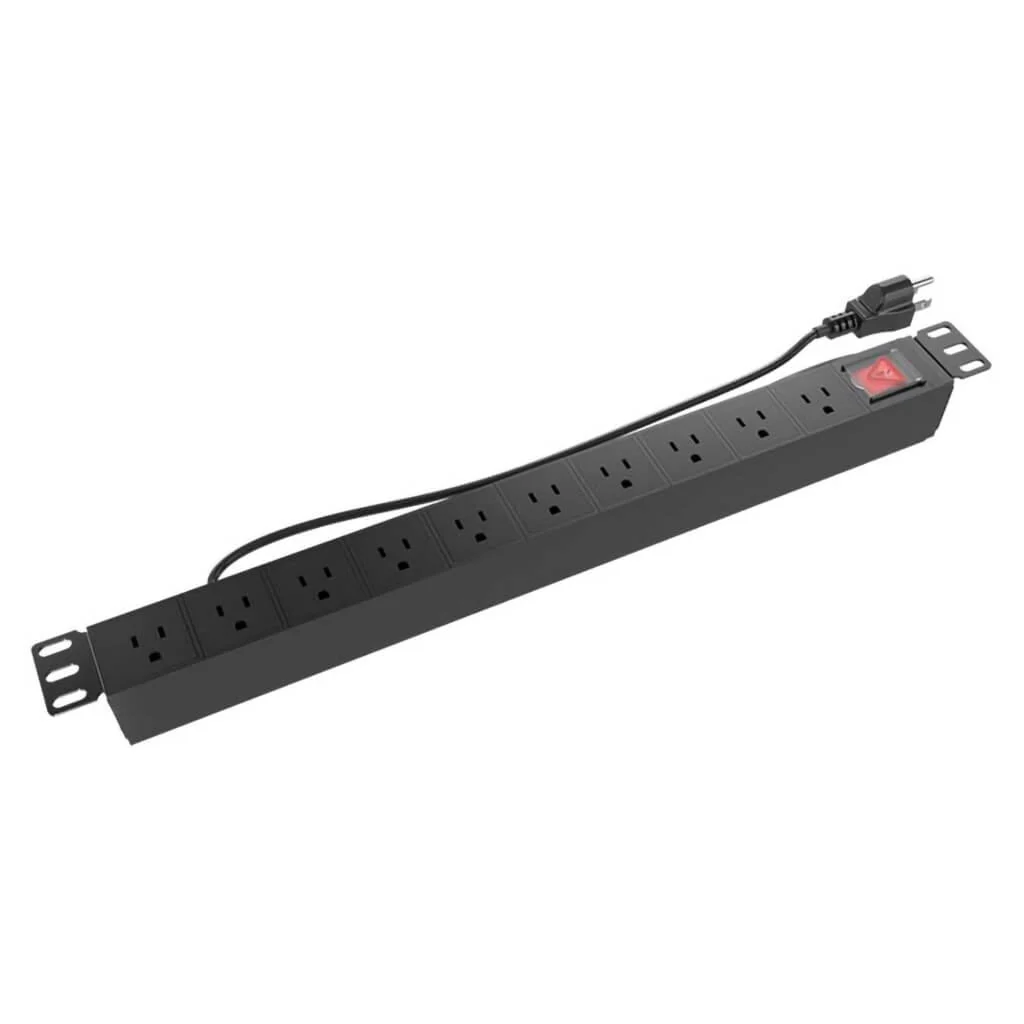Nexxt Solutions Infrastructure Regleta Supresora de Picos, Horizontal para Rack, 9 Salidas