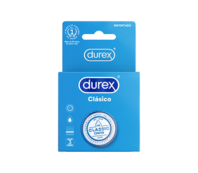 DUREX PRESERVATIVOS CLÁSICO 3 UNIDADES