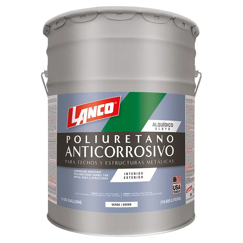 Anticorrosivo poliuretano verde 5 gal Lanco