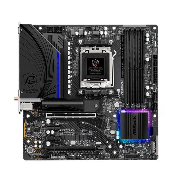Tarjeta Madre Asrock B650M PG Riptide AM5 Micro-ATX DDR5 WiFi – Negro