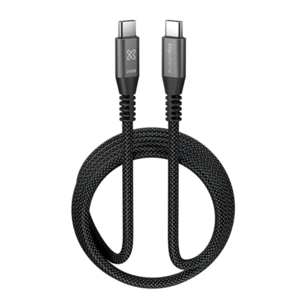 Cable USB-C a USB-C, 240W, 1.8m, Klip Xtreme, KAC-750-6FT