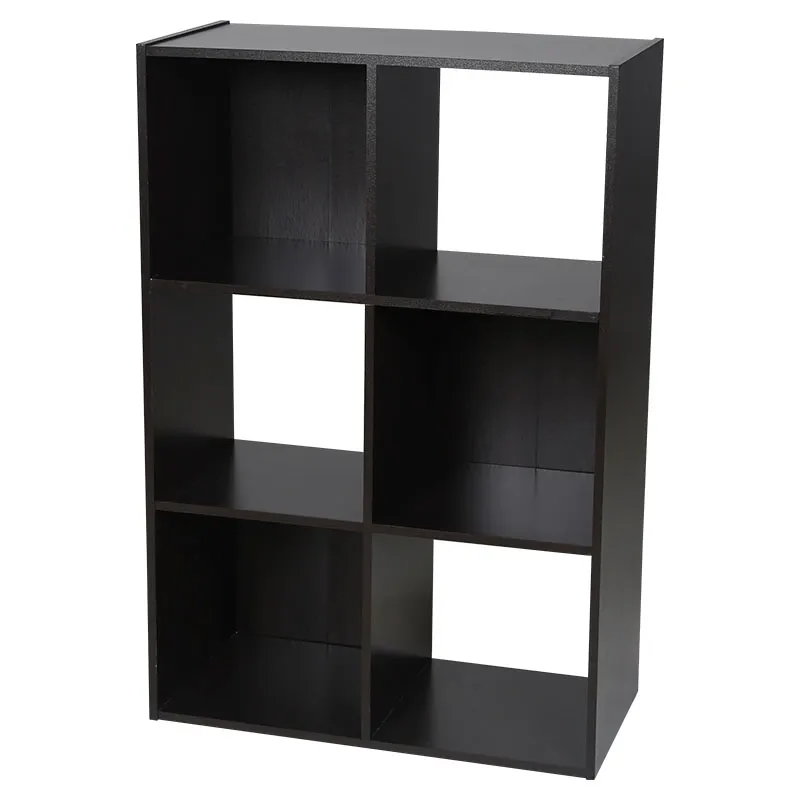 Mueble organizador cubos 6 espacios melamina nogal 61 x 30 x 90 cm