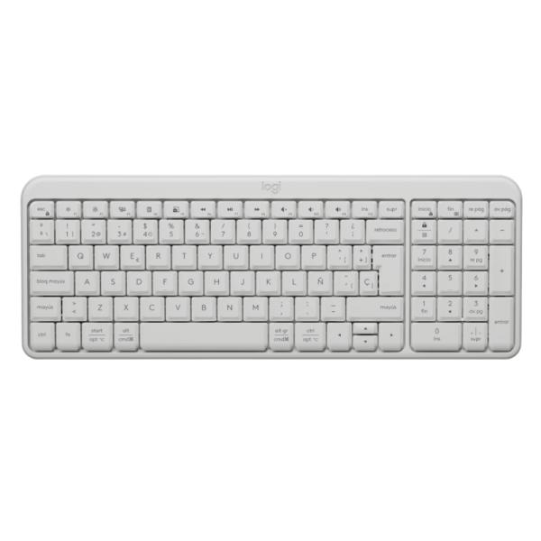 Teclado Logitech K250 Compact Membrana Español Inalámbrico Bluetooth – Blanco