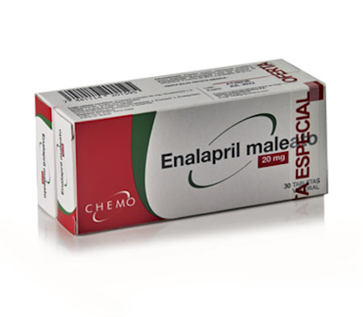 CHEMO ENALAPRIL 20mg CAJA x 60 TABLETAS