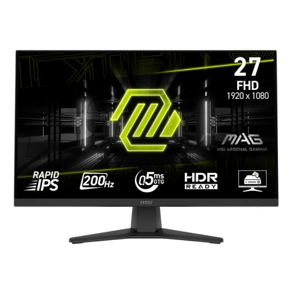 MONITOR MSI MAG 272F 27″ PLANA 1920 X 1080 FHD 200HZ RAPID IPS ADAPTIVE-SYNC HMDI / DISPLAYPORT 9S6-3CE51T-002