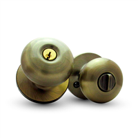 Cerradura Pomo con Llave Bronce Olympus Kwikset