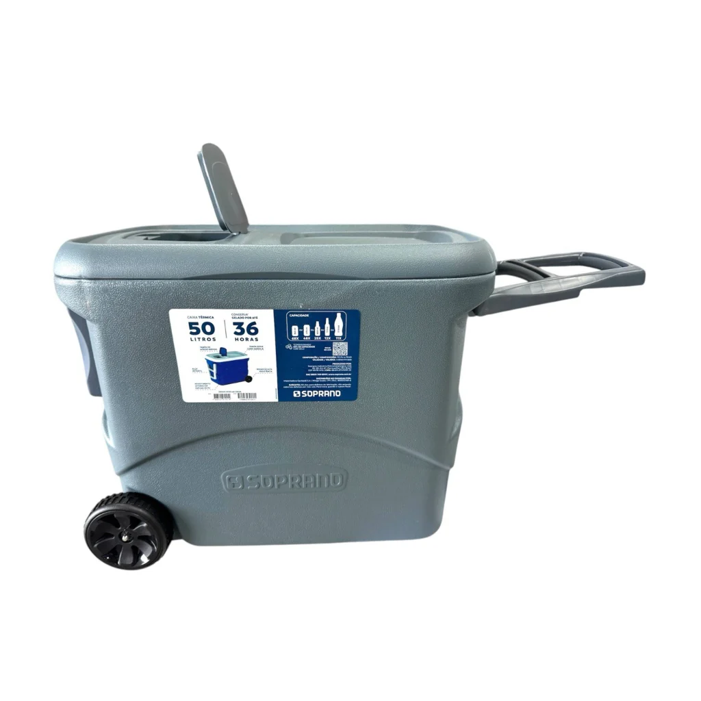 Soprano Hielera Plástica con Ruedas, 50 Litros