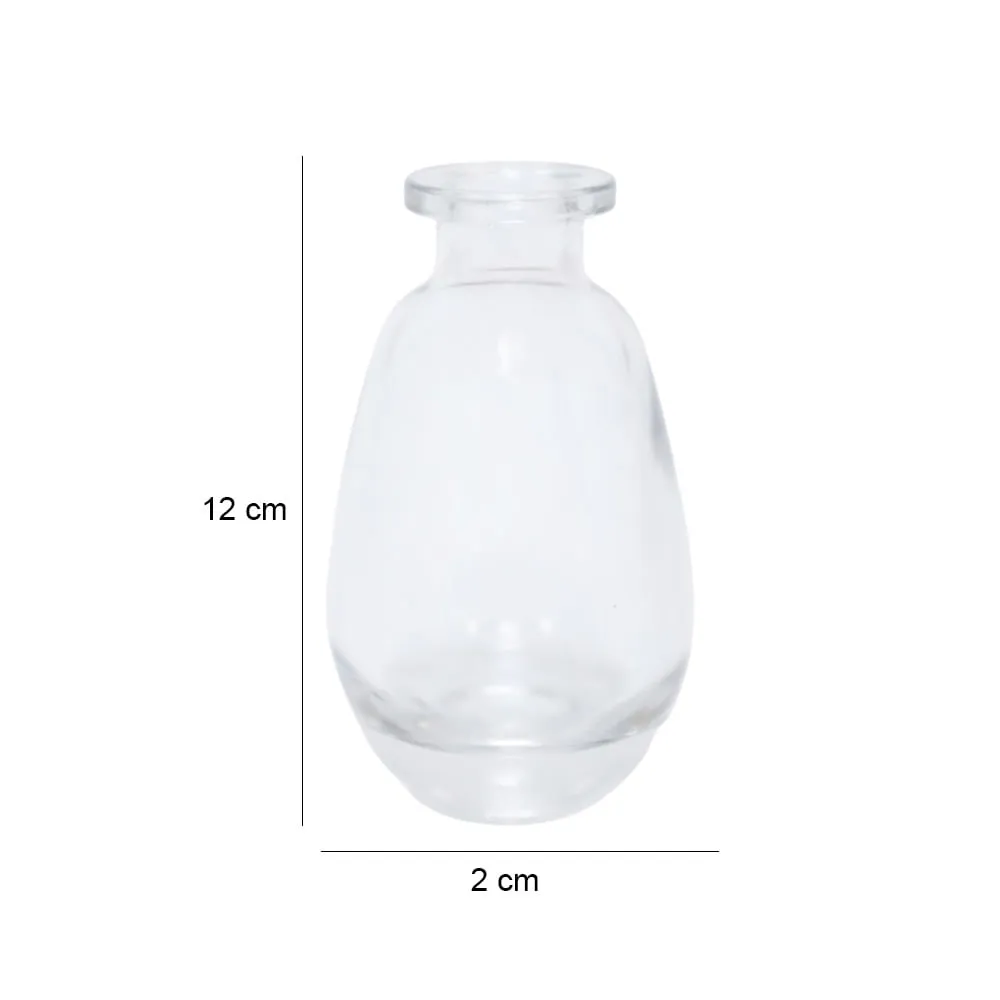 Mini florero decorativo de vidrio 12 cm