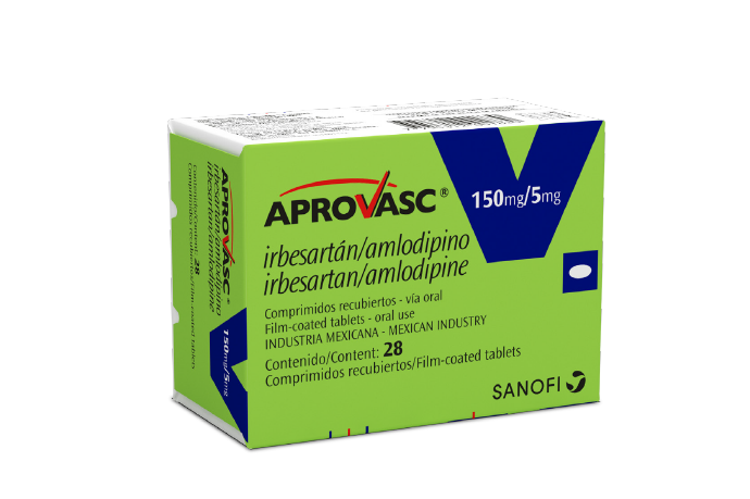 APROVASC TABLETAS 150 MG/5 MG X 28 UNDADES